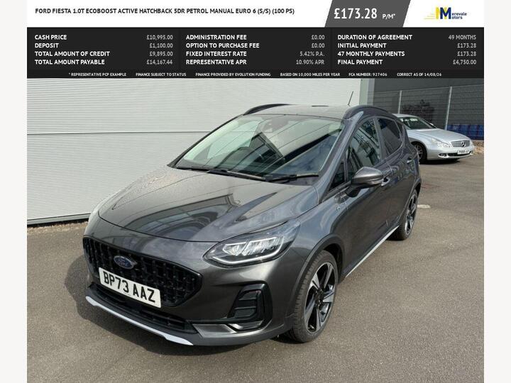 Ford FIESTA 1.0T EcoBoost Active Euro 6 (s/s) 5dr