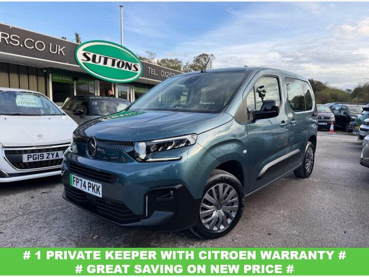 Citroen E-BERLINGO 52kWh PLUS M Auto 5dr (7.4kW Charger)
