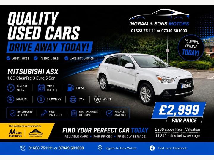 Mitsubishi ASX 1.8D ClearTec 3 Euro 5 5dr