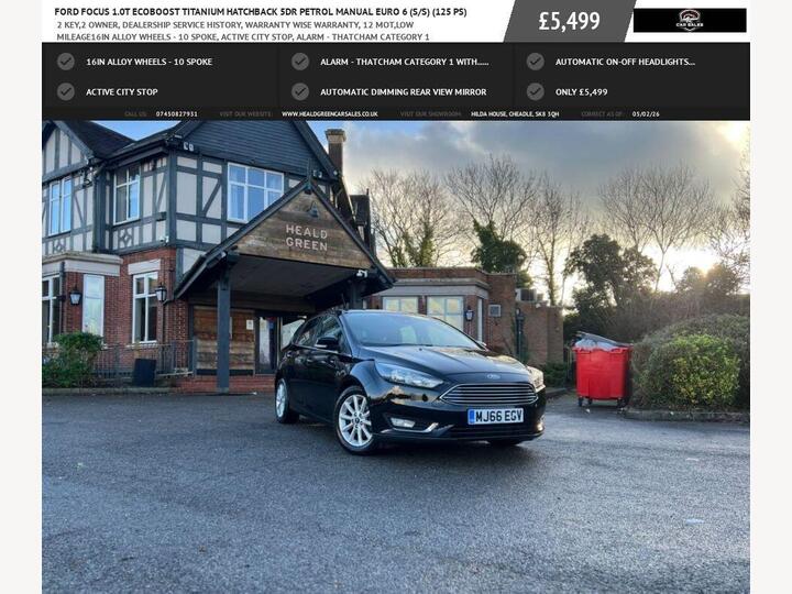 Ford FOCUS 1.0T EcoBoost Titanium Euro 6 (s/s) 5dr