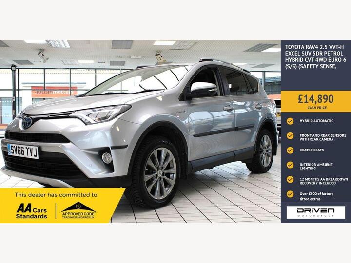 Toyota RAV4 2.5 VVT-h Excel CVT 4WD Euro 6 (s/s) 5dr (Safety Sense, Nav)