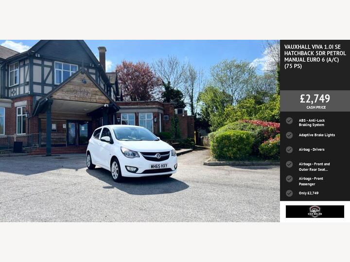 Vauxhall VIVA 1.0i SE Euro 6 5dr (a/c)