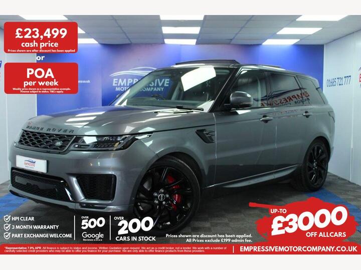 Land Rover RANGE ROVER SPORT 2.0 P400e 13.1kWh HSE Dynamic Auto 4WD Euro 6 (s/s) 5dr Land Rover RANGE ROVER SPORT 2.0 P400e 13.1kWh HSE Dynamic Auto 4WD Euro 6 (s/s) 5dr