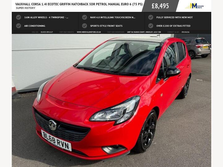 Vauxhall CORSA 1.4i EcoTEC Griffin Euro 6 5dr