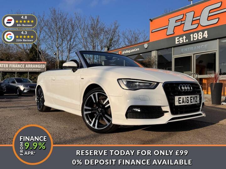 Audi A3 CABRIOLET 1.4 TFSI CoD S Line S Tronic Euro 6 (s/s) 2dr (Nav) Audi A3 CABRIOLET 1.4 TFSI CoD S Line S Tronic Euro 6 (s/s) 2dr (Nav)
