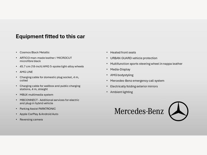 Mercedes-Benz EQA EQA 250+ 70.5kWh AMG Line Auto 5dr