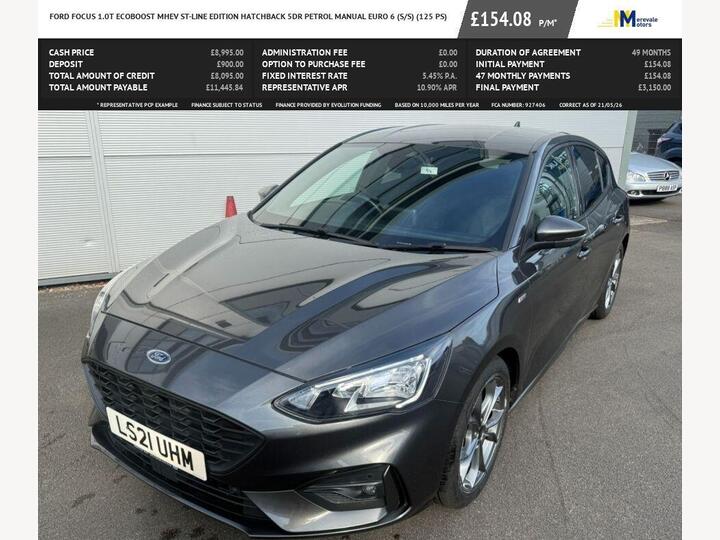 Ford FOCUS 1.0T EcoBoost MHEV ST-Line Edition Euro 6 (s/s) 5dr