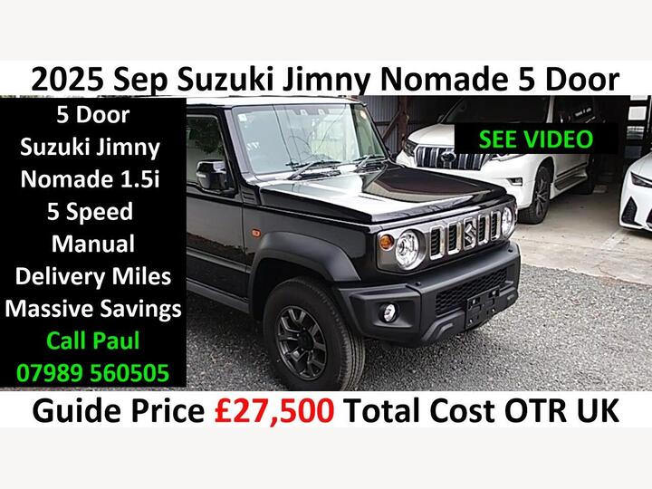 Suzuki Jimny Nomade 5 Door 1.5i Manual Delivery Miles