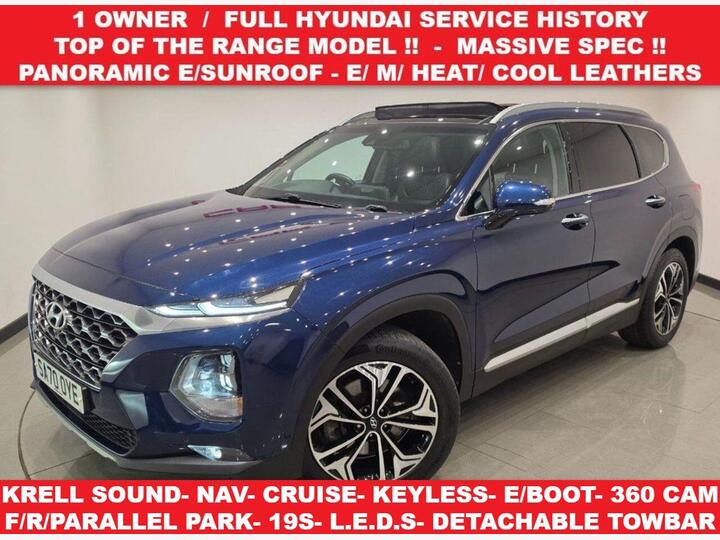 Hyundai SANTA FE 2.2 CRDi Premium SE Auto 4WD Euro 6 (s/s) 5dr 7 Seat Hyundai SANTA FE 2.2 CRDi Premium SE Auto 4WD Euro 6 (s/s) 5dr 7 Seat