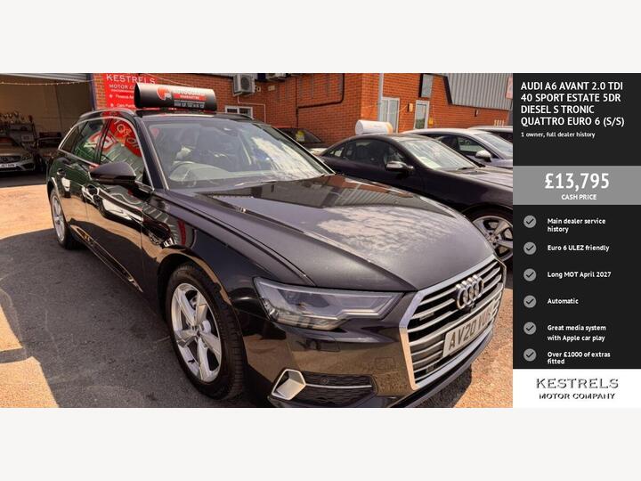 Audi A6 AVANT 2.0 TDI 40 Sport S Tronic Quattro Euro 6 (s/s) 5dr Audi A6 AVANT 2.0 TDI 40 Sport S Tronic Quattro Euro 6 (s/s) 5dr