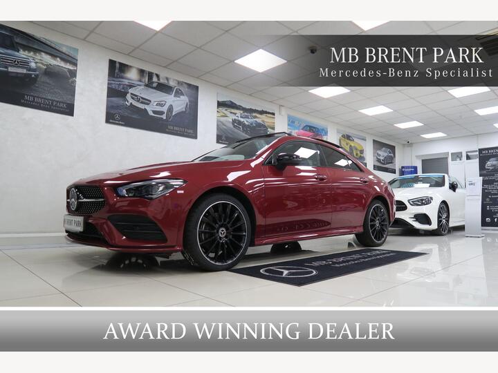 Mercedes-Benz CLA 1.3 CLA250e 15.6kWh AMG Line Night Edition (Premium Plus) Coupe 8G-DCT Euro 6 (s/s) 4dr Mercedes-Benz CLA 1.3 CLA250e 15.6kWh AMG Line Night Edition (Premium Plus) Coupe 8G-DCT Euro 6 (s/s) 4dr