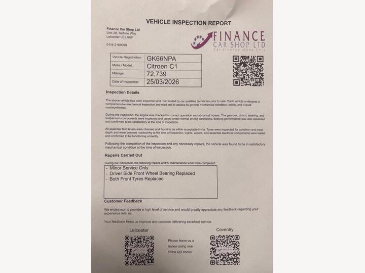 Citroen C1 1.0 VTi Feel Euro 6 5dr