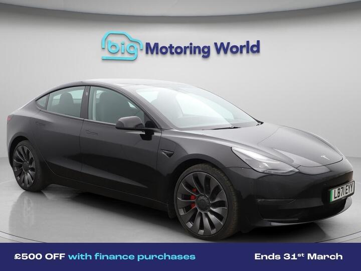 Tesla Model 3 (Dual Motor) Performance Auto 4WDE 4dr (Performance Upgrade)