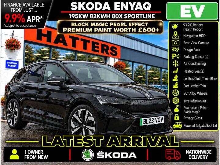Skoda ENYAQ IV 82kWh 80x SportLine Auto 4WD 5dr (DC125kW)
