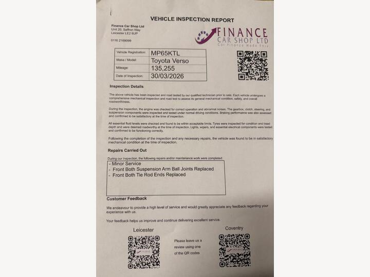 Toyota Verso 1.8 V-Matic Trend Plus Multidrive S Euro 6 5dr