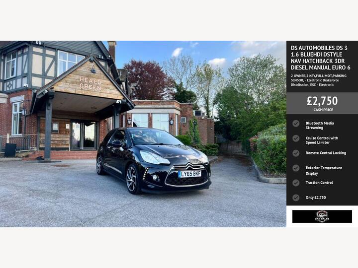 DS AUTOMOBILES DS 3 1.6 BlueHDi DStyle Nav Euro 6 (s/s) 3dr