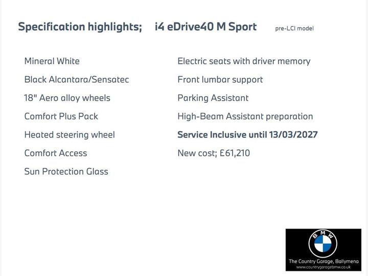 BMW I4 40 83.9kWh M Sport Gran Coupe Auto EDrive 5dr