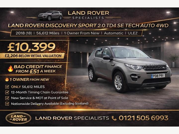 Land Rover Discovery Sport 2.0 TD4 SE Tech Auto 4WD Euro 6 (s/s) 5dr