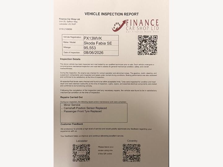 Skoda Fabia 1.2 SE Euro 5 5dr