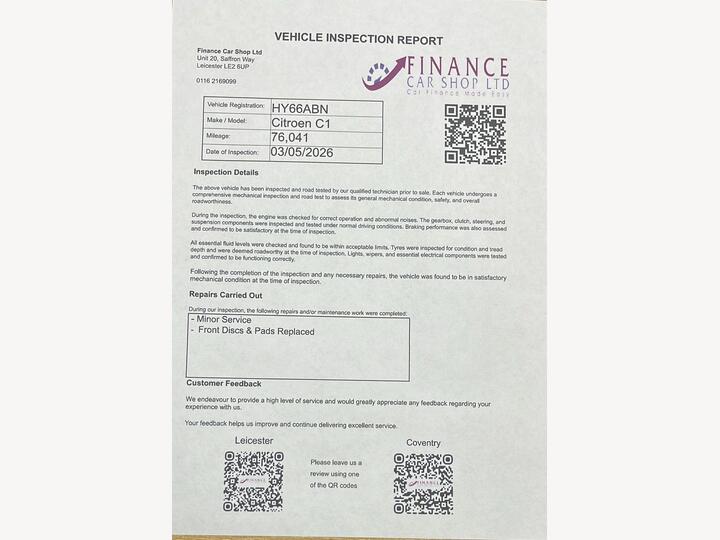 Citroen C1 1.0 VTi Feel Euro 6 3dr