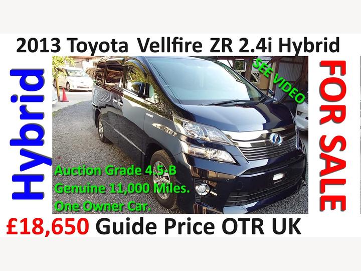 Toyota Vellfire ZG 2.4i Hybrid 4WD 11,000 Miles, 1 Owner