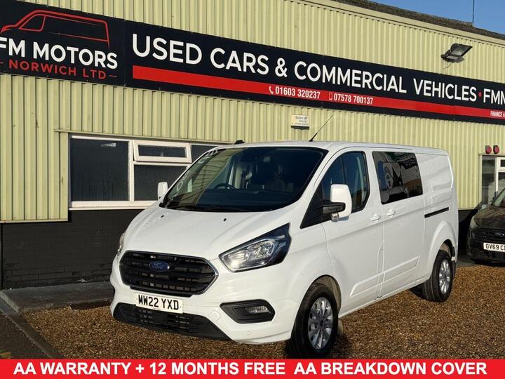 Ford TRANSIT CUSTOM 2.0 300 EcoBlue Limited Crew Van L2 H1 Euro 6 (s/s) 5dr Ford TRANSIT CUSTOM 2.0 300 EcoBlue Limited Crew Van L2 H1 Euro 6 (s/s) 5dr
