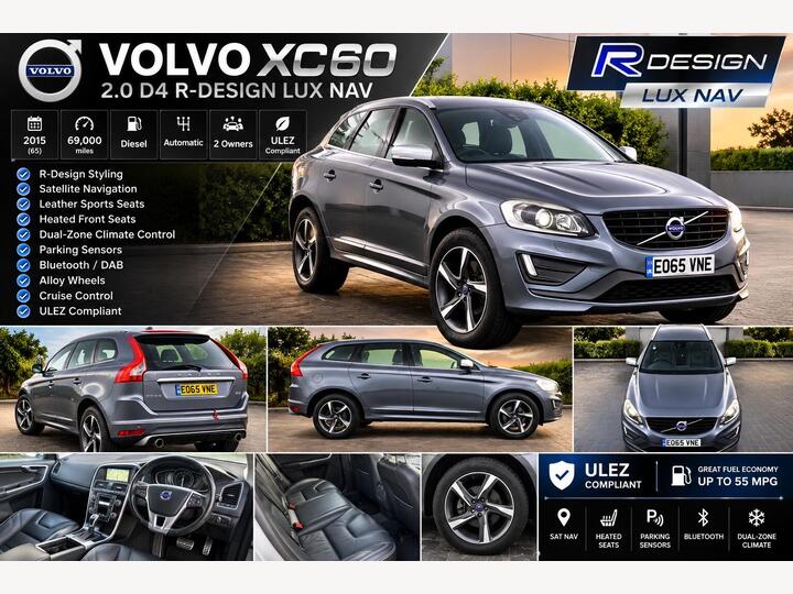 Volvo XC60 2.0 D4 R-Design Lux Nav Auto Euro 6 (s/s) 5dr