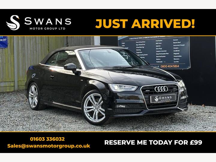 Audi A3 CABRIOLET 1.8 TFSI S Line S Tronic Quattro Euro 6 (s/s) 2dr