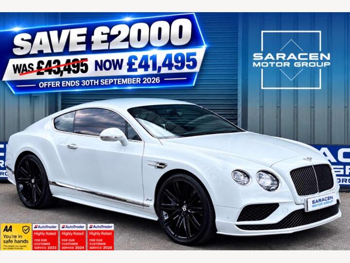 Bentley CONTINENTAL 6.0 W12 GT Speed Auto 4WD Euro 6 2dr