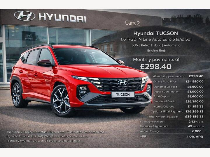 Hyundai TUCSON 1.6 T-GDi N Line Auto Euro 6 (s/s) 5dr