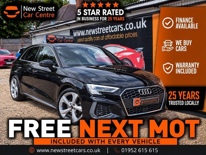 Audi A3 1.0 TFSI 30 S Line Sportback Euro 6 (s/s) 5dr
