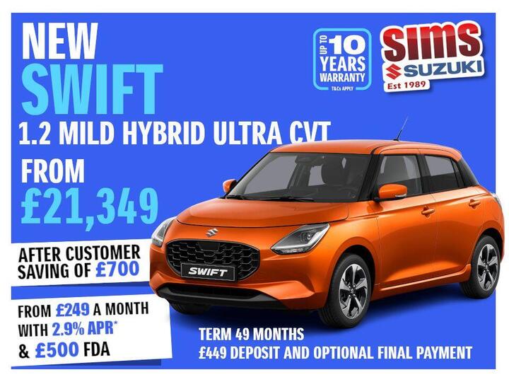 Suzuki Swift 1.2 MHEV Ultra CVT Euro 6 (s/s) 5dr