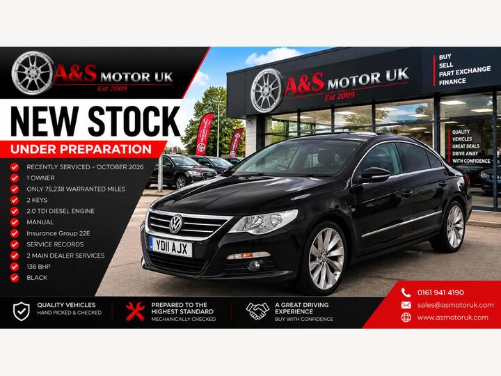 Volkswagen CC 2.0 TDI BlueMotion Tech GT Euro 5 (s/s) 4dr (5 Seat)