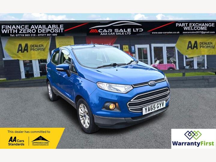 Ford ECOSPORT 1.0T EcoBoost Zetec 2WD Euro 6 (s/s) 5dr Ford ECOSPORT 1.0T EcoBoost Zetec 2WD Euro 6 (s/s) 5dr