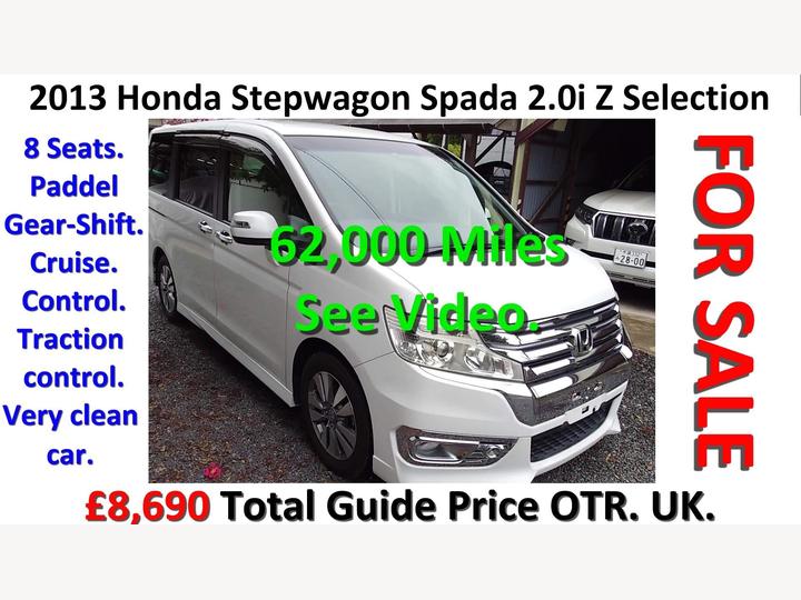 Honda Stepwagon 2.0i Auto Spada Z Selection 62,000 Miles