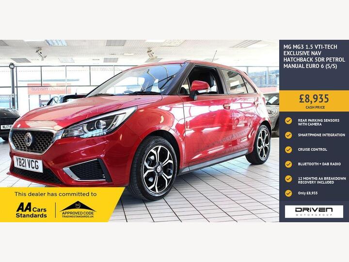 MG MG3 1.5 VTi-TECH Exclusive Nav Euro 6 (s/s) 5dr