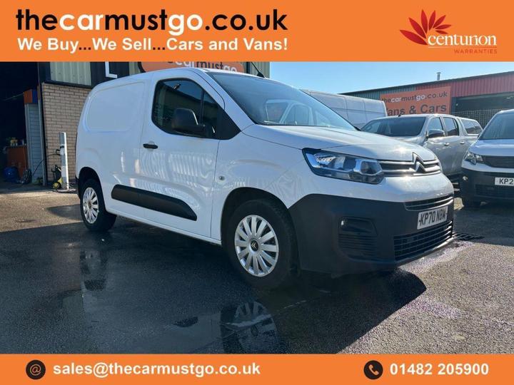 Citroen BERLINGO 1.5 BlueHDi 1000 Panel Van 5dr Diesel Manual SWB Euro 6 (s/s) (100 Ps) 2 Keys, Full Mot, Service And Check