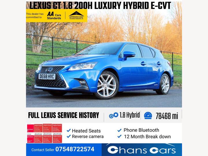 Lexus CT 1.8 200h Luxury E-CVT Euro 6 (s/s) 5dr