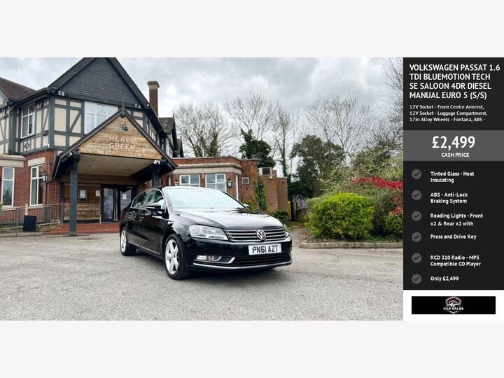 Volkswagen PASSAT 1.6 TDI BlueMotion Tech SE Euro 5 (s/s) 4dr