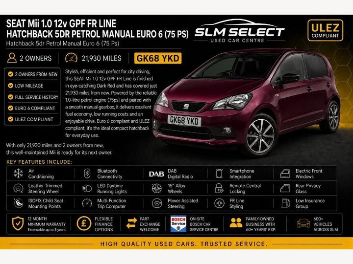 SEAT Mii 1.0 12v FR Line Euro 6 5dr
