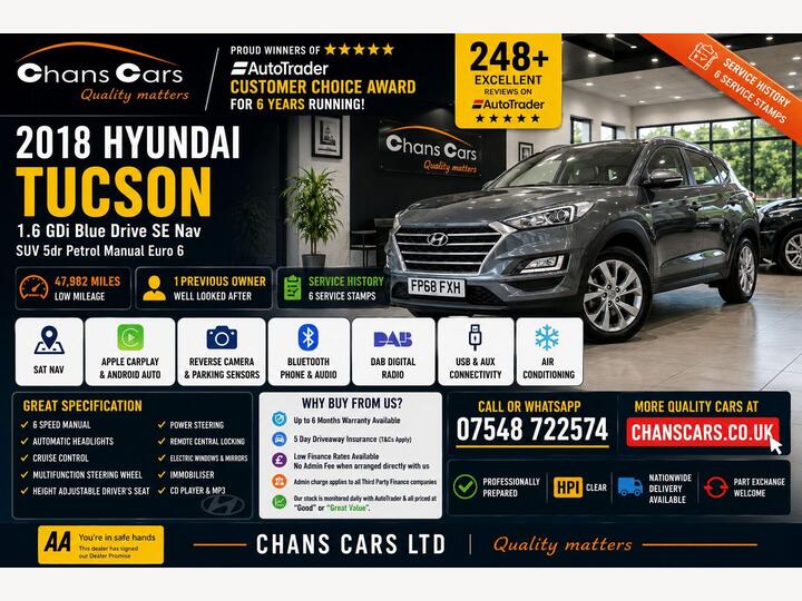 Hyundai TUCSON 1.6 GDi SE Nav Euro 6 (s/s) 5dr
