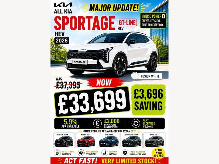 Kia Sportage 1.6 H T-GDi GT-Line Auto Euro 6 (s/s) 5dr