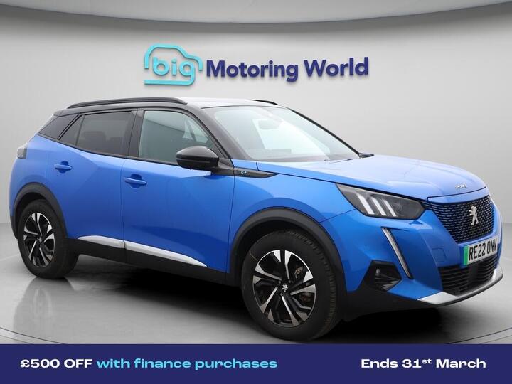 Peugeot E-2008 50kWh GT Auto 5dr (7kW Charger) Peugeot E-2008 50kWh GT Auto 5dr (7kW Charger)