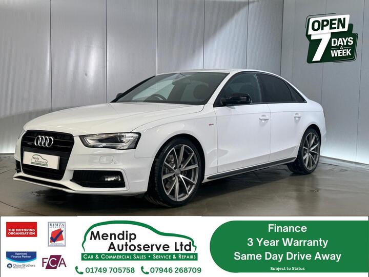 Audi A4 2.0 TFSI Black Edition Saloon 4dr Petrol S Tronic Quattro Euro 6 (s/s) (Nav) (225 Ps)