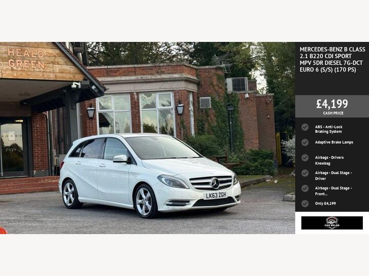 Mercedes-Benz B CLASS 2.1 B220 CDI Sport 7G-DCT Euro 6 (s/s) 5dr