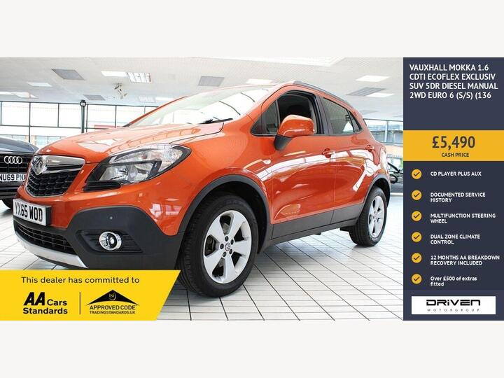 Vauxhall MOKKA 1.6 CDTi EcoFLEX Exclusiv 2WD Euro 6 (s/s) 5dr