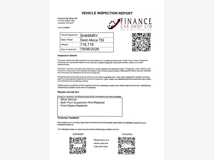 SEAT Ateca 1.0 TSI Ecomotive SE Euro 6 (s/s) 5dr