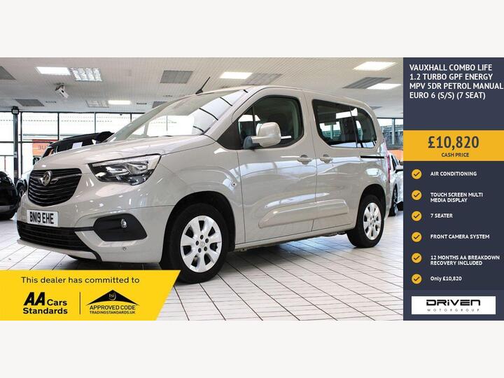 Vauxhall COMBO LIFE 1.2 Turbo Energy Euro 6 (s/s) 5dr (7 Seat)