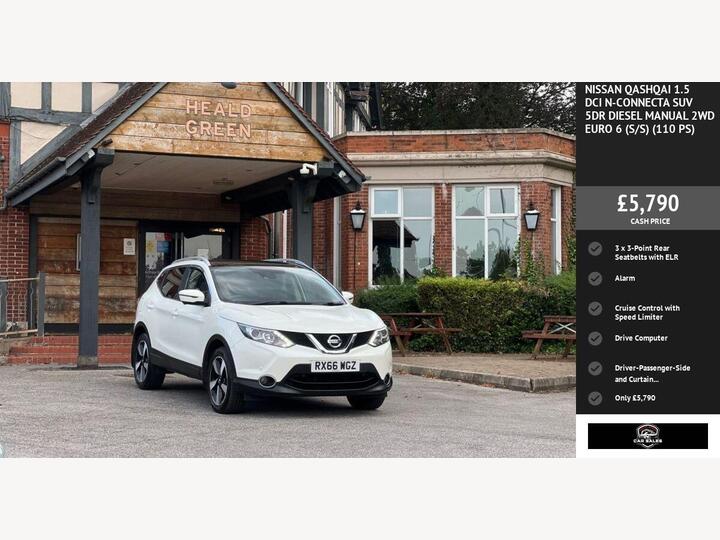 Nissan QASHQAI 1.5 DCi N-Connecta 2WD Euro 6 (s/s) 5dr