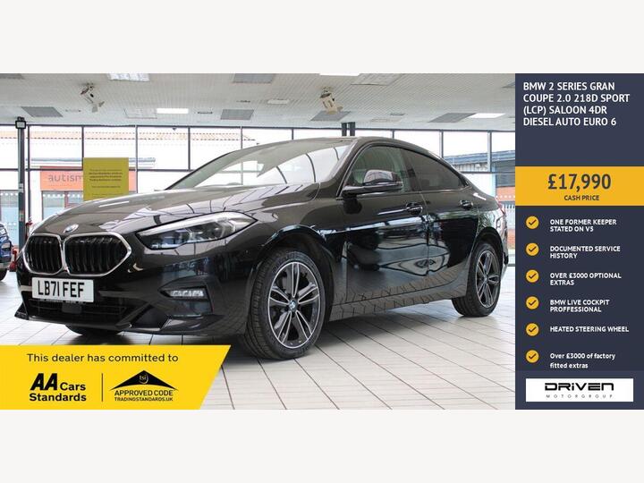 BMW 2 SERIES GRAN COUPE 2.0 218d Sport (LCP) Auto Euro 6 (s/s) 4dr